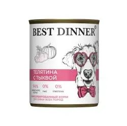 Влажный корм для собак "Best Dinner" Супер-Премиум-класса Телятина с тыквой