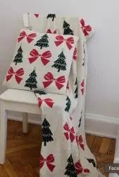 Хлопковый плед Tkano Christmas Bows