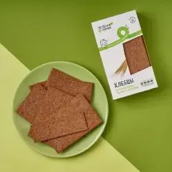 Хлебцы цельнозерновые ржаные с отрубями Зеленая линия