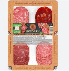 Ассорти сырокопченых колбас Мясная история "Сальчичон, чоризо, бордо, салями"