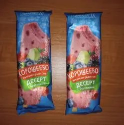 Десерт замороженный яблочный "Хорошеево" с брусникой