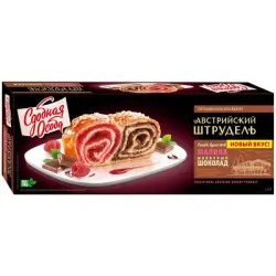 Австрийский штрудель Сдобная Особа "Малина, молочный шоколад"