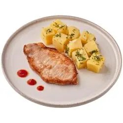Эскалоп из свинины c картофелем Перекресток Select