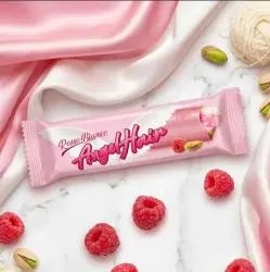 Батончик Rosso Bianco Angels hair с малиновым вкусом с фисташковой начинкой и пишман